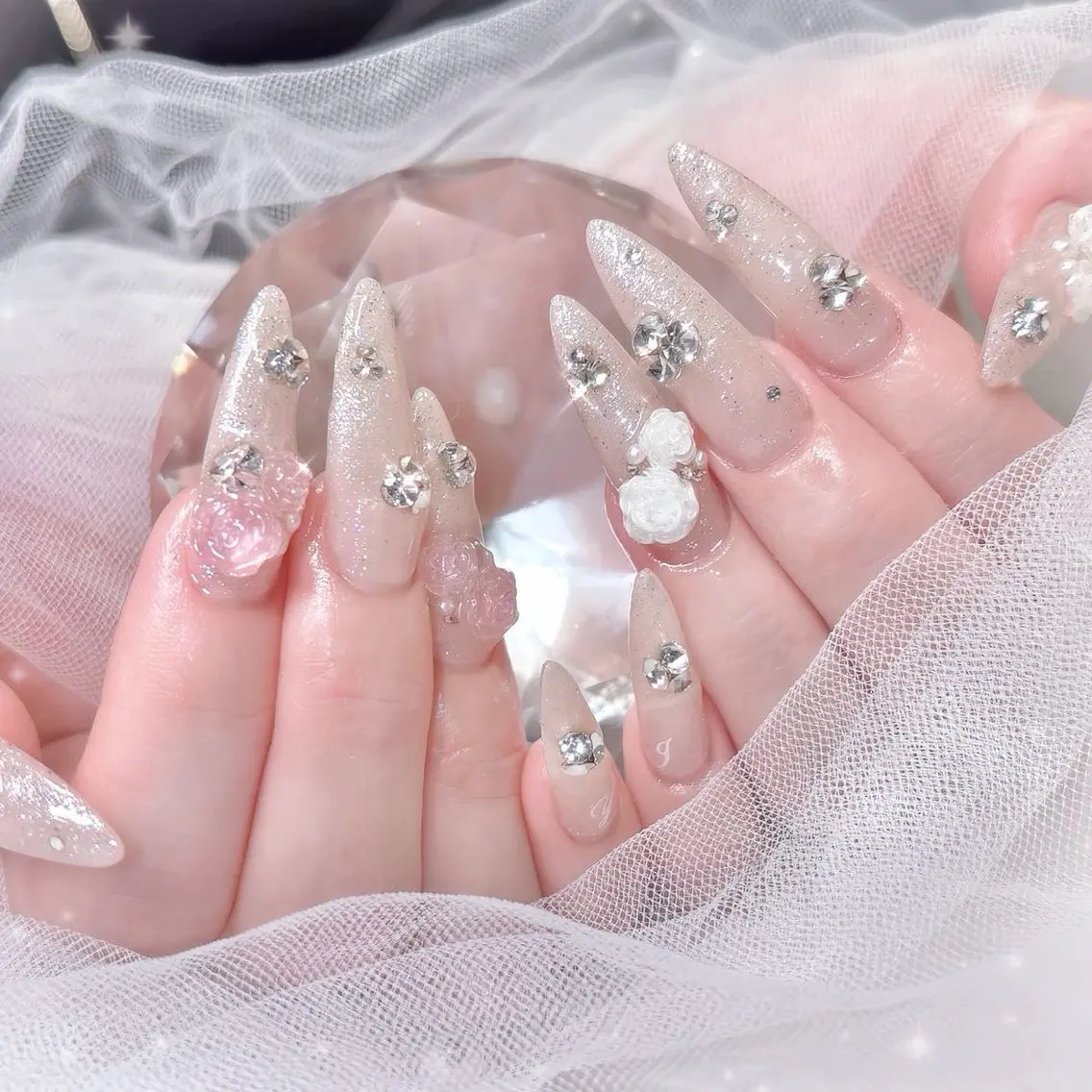 ネイル アートネイル 長さ出し フラッシュネイル ジェルネイル 韓国ネイル ハンドネイル Yuri.nail studioのネイルデザイン