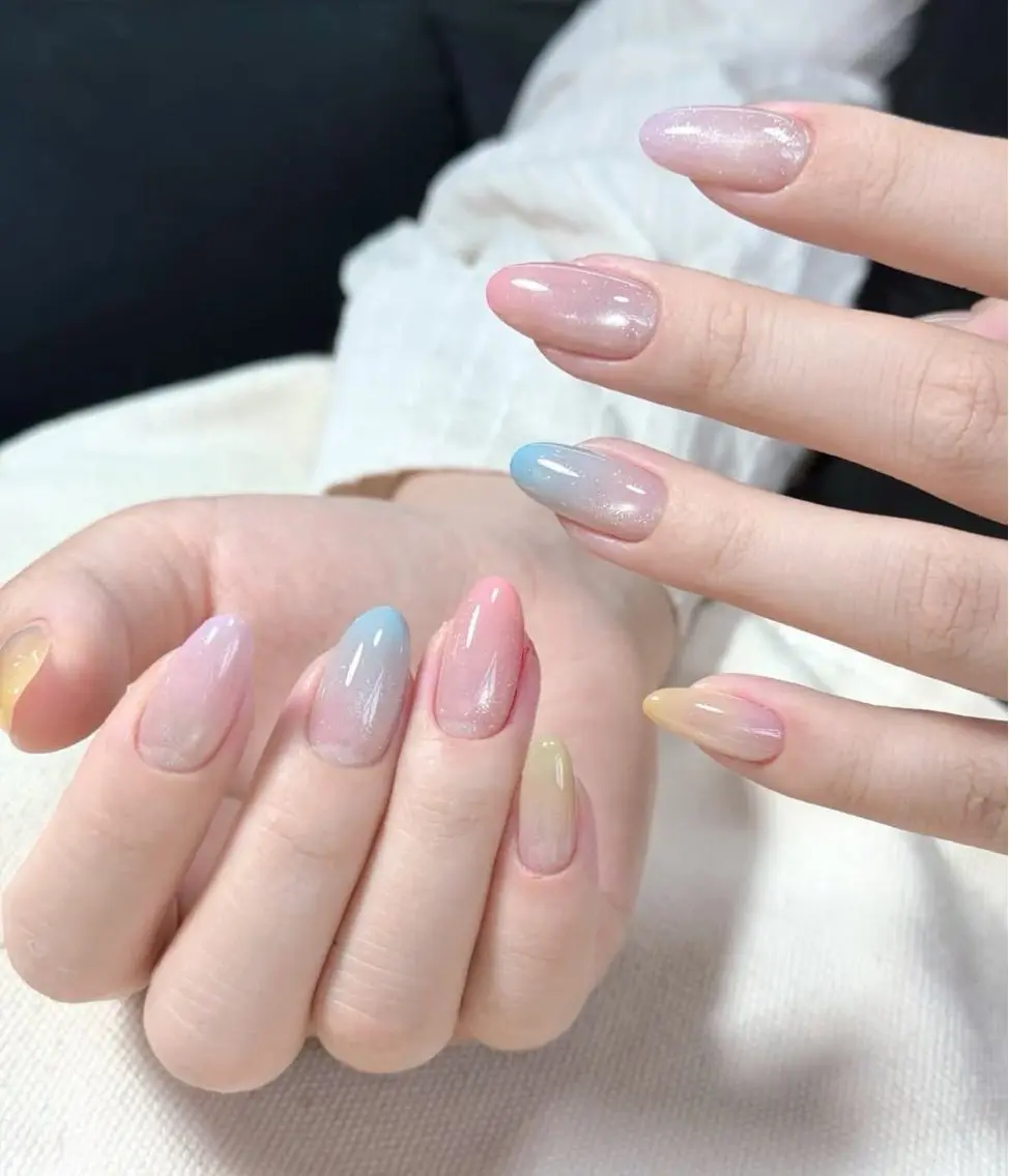 ネイル チークネイル ドット フレンチネイル グラデーション 韓国ネイル Minette nailrinrinのネイルデザイン