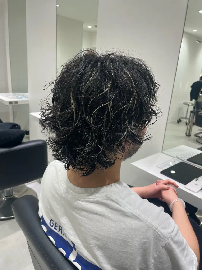 ショート パーマ ヘアカラー トリートメント ヘアセット グレージュ/ベージュ /経堂/sana🌱のヘアスタイル