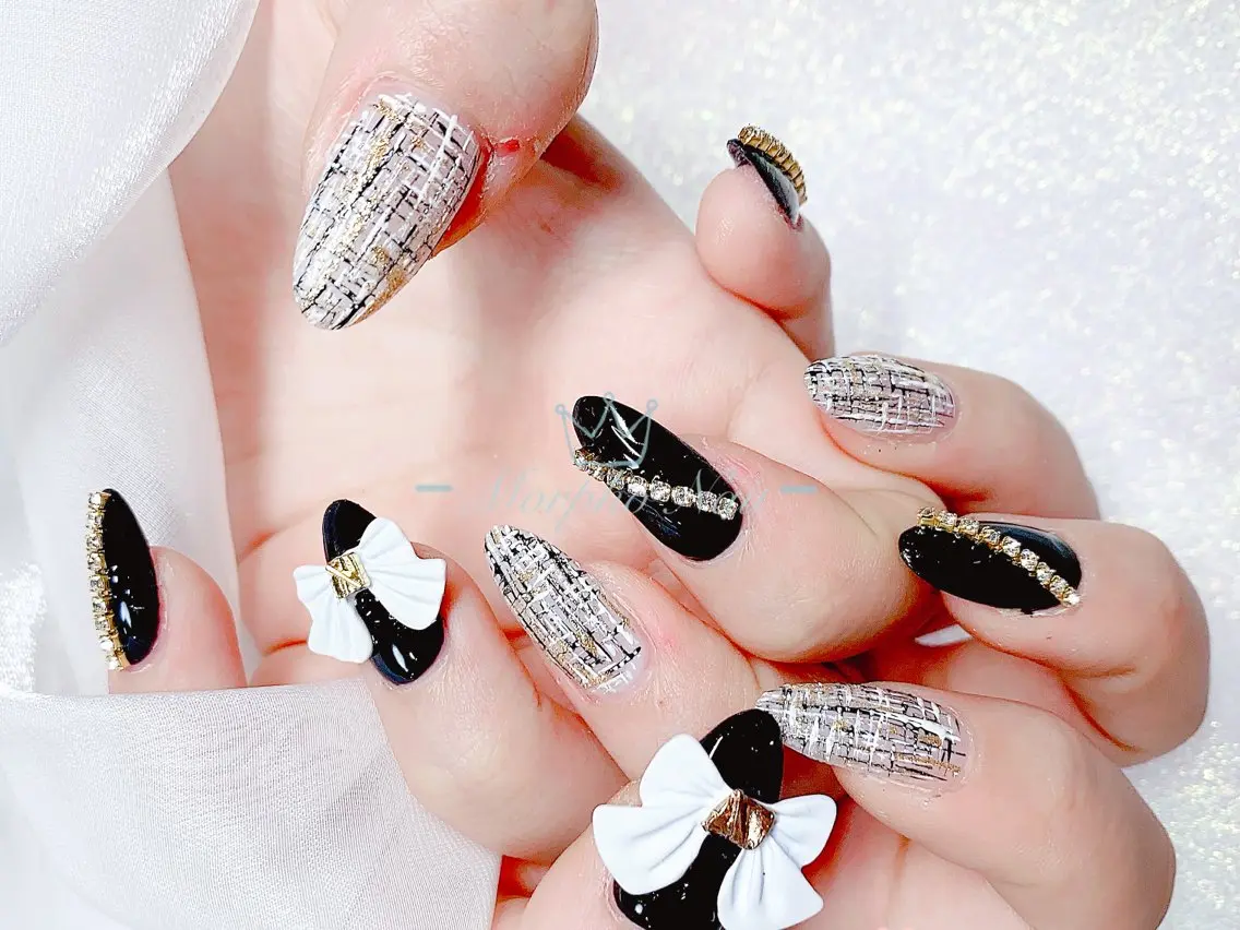 ネイル 長さ出し ジェルネイル キラキラネイル 大理石ネイル(マーブル) ニュアンスネイル ハンドネイル Morpho nailのネイルデザイン