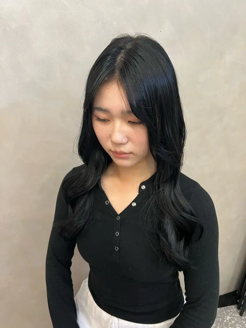ロング カラー パーマ 縮毛矯正 カット ヘアカラー 縮毛矯正 Naru┆川西能勢口 ┆髪質改善サロンのヘアスタイル