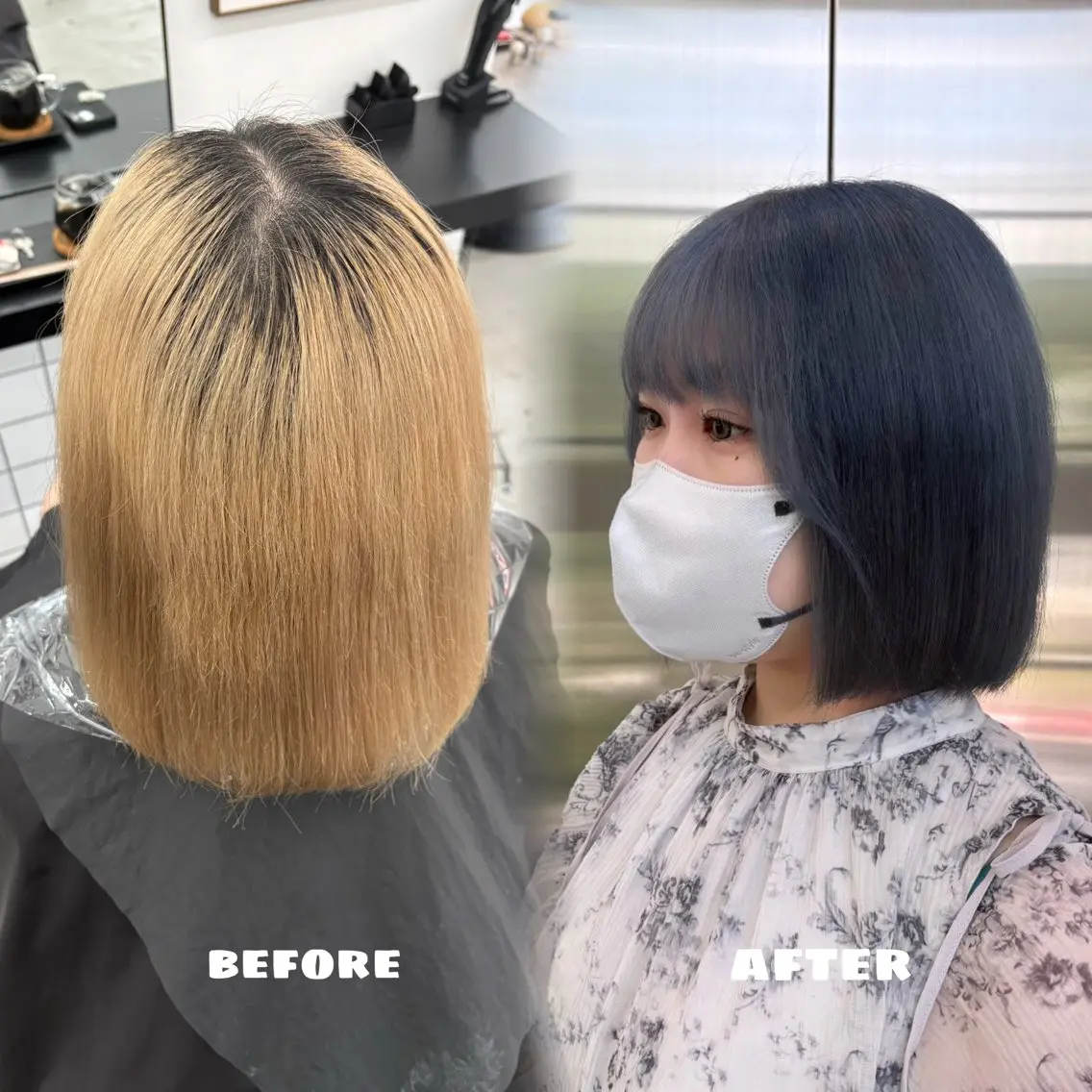 ミディアム カラー ブルーカラー カット ヘアカラー 🌟ゆりあ🌟 JILLSTUDIOのヘアスタイル