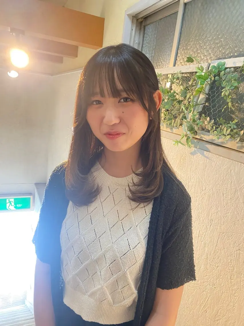 ミディアム 髪質改善 レイヤーカット カット トリートメント 透明感カラー髪質改善 ma-yaのヘアスタイル