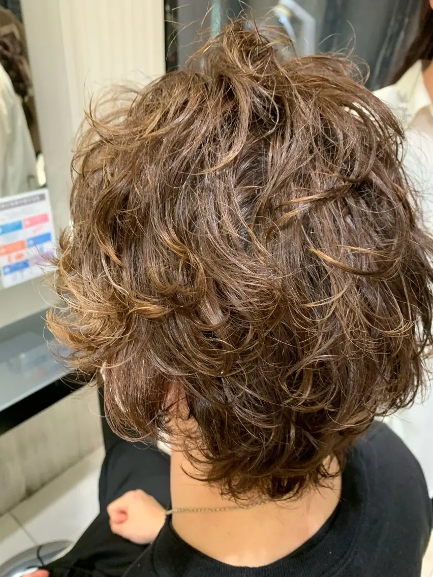 ショート カラー パーマ メンズ メンズパーマ Earth岩槻店 YAGIのヘアスタイル