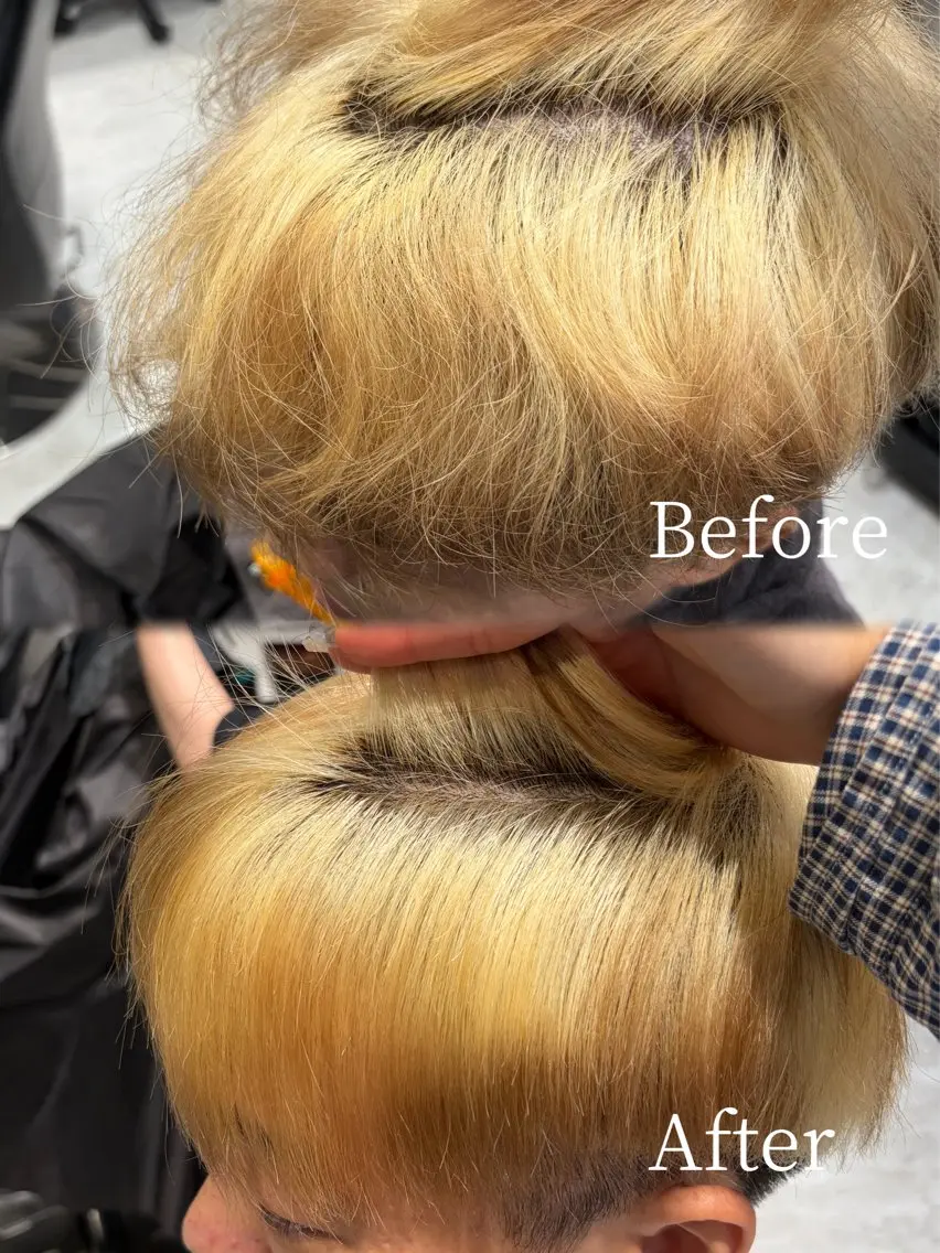 メンズ メンズブリーチ カット 縮毛矯正 🍒KUMAGAI 🍒のヘアスタイル