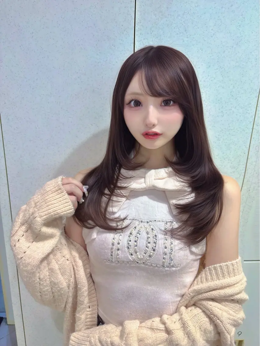 セミロング カラー 髪質改善 ヘアカラー 縮毛矯正 🤍韓国うる艶カラー 髪質改善YUKI🤍のヘアスタイル