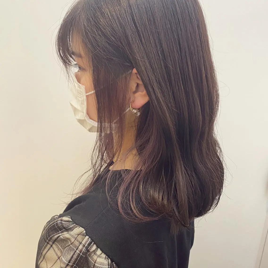 セミロング カラー イヤリングカラー 🌼 アユカのヘアスタイル