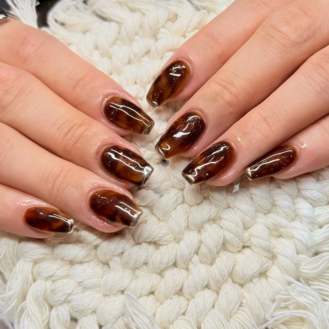ネイル チークネイル フレンチネイル グラデーション キラキラネイル 韓国ネイル ハンドネイル Risa_ Nailのネイルデザイン
