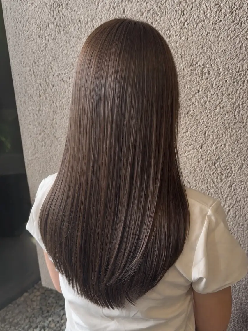 ロング カラー ベージュカラー 透明感カラー モカベージュ Saraju 仁川店 SHIORI ♥のヘアスタイル