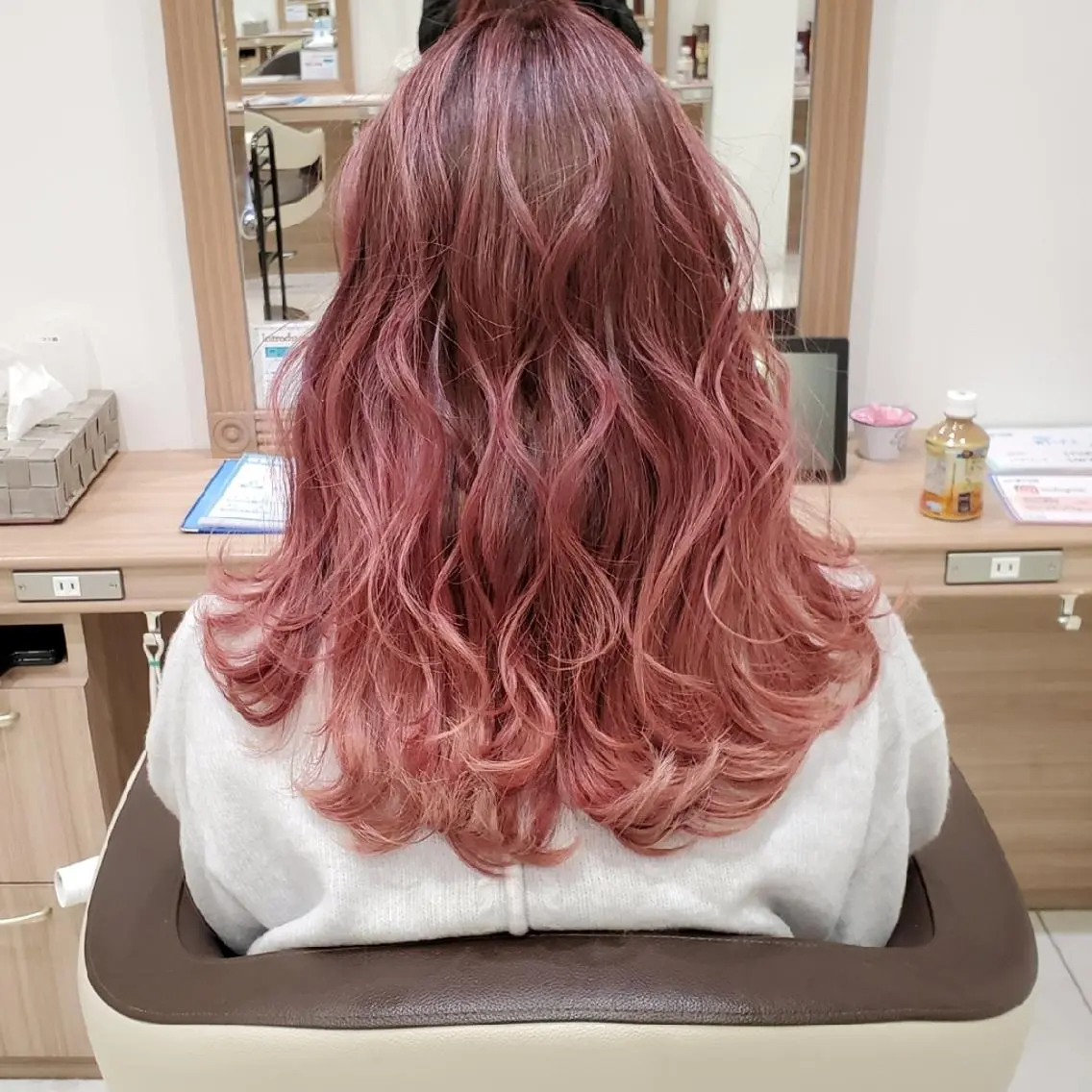 ロング カラー アッシュ バレイヤージュ ブリーチ ピンクカラー ピンクアッシュ カラー特化🔥中村 和貴<Ash津田沼>のヘアスタイル