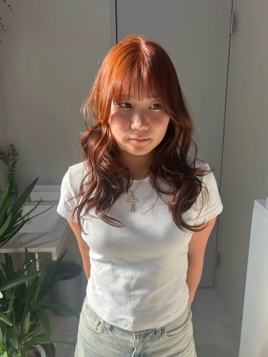 ロング カラー ブリーチ ブリーチなしカラー ヘアカラー miyu /nenのヘアスタイル