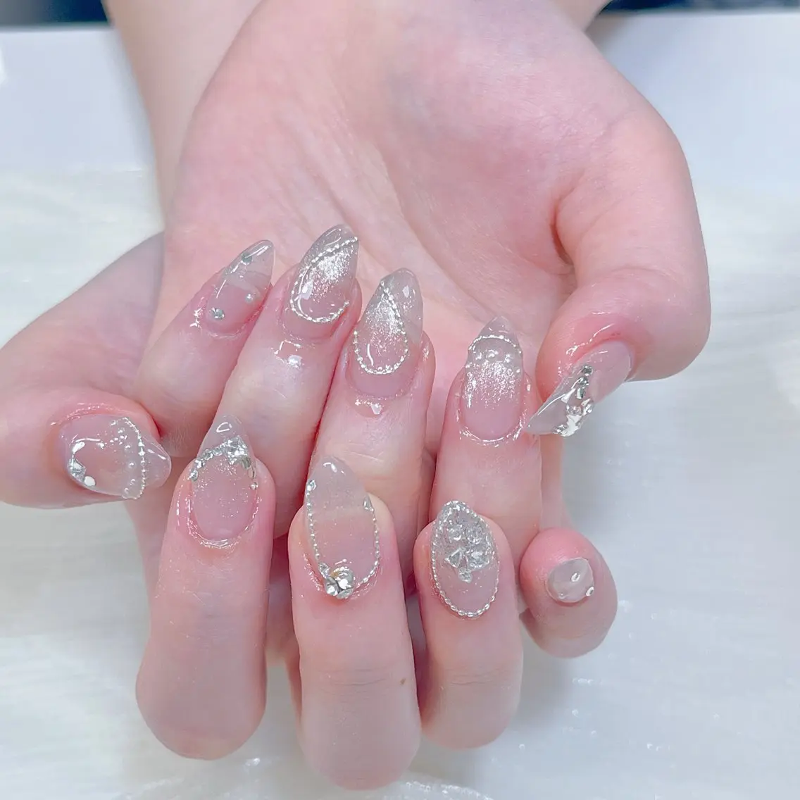 ネイル candy nail 韓国風ワンホンネイルのネイルデザイン