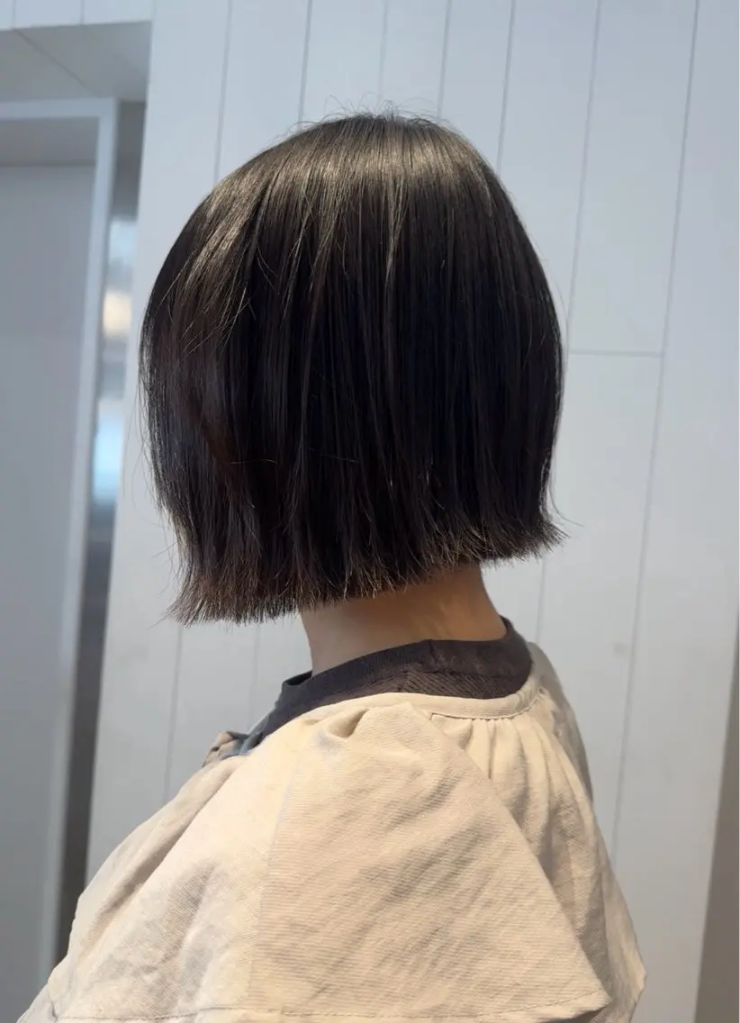 ショート ボブ 外ハネヘア ワンホンヘア/韓国 ヘア/ハルカのヘアスタイル