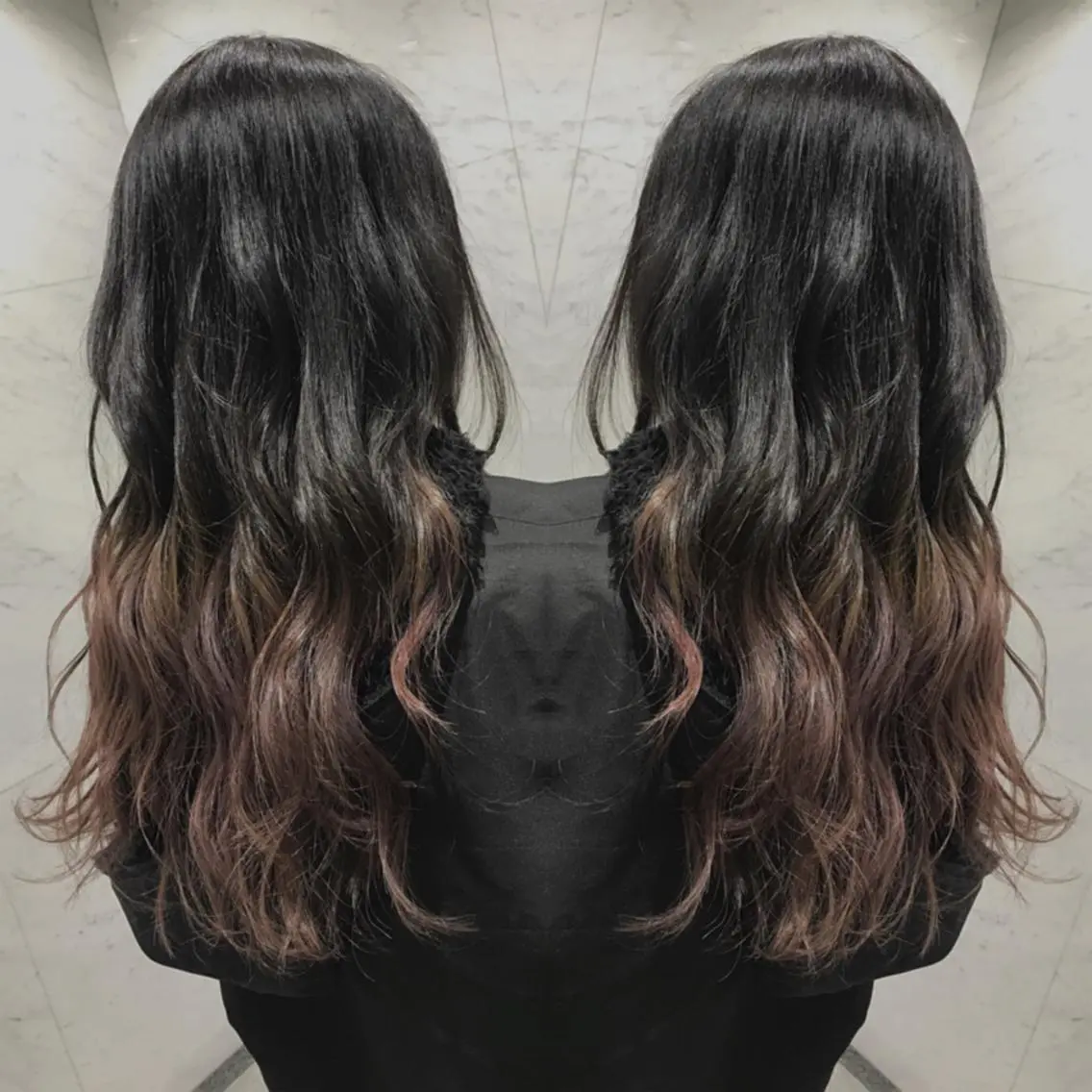 セミロング カラー ヘアカラー 重政 和樹のヘアスタイル