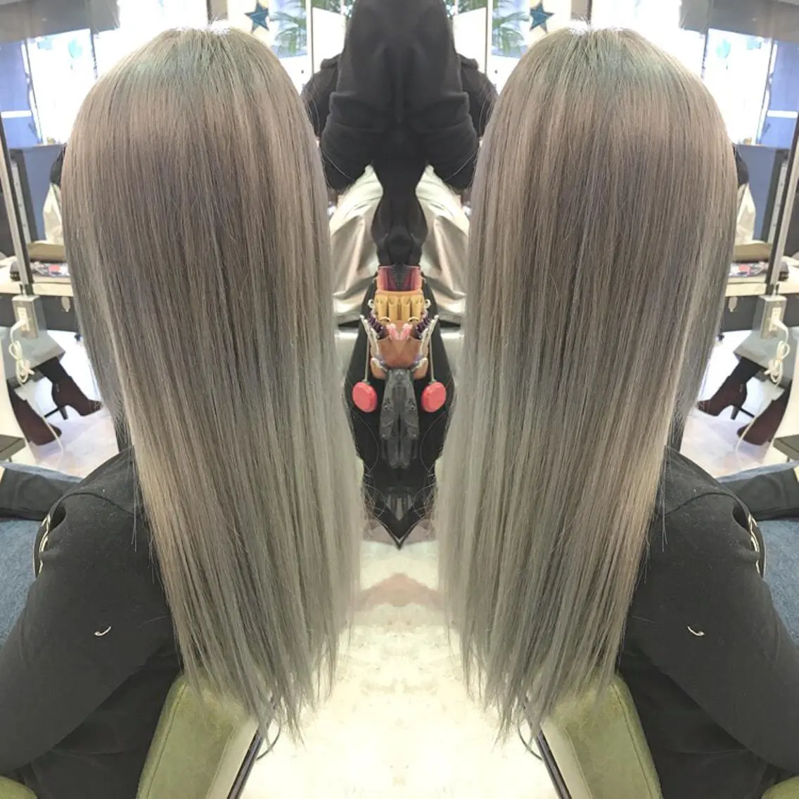 セミロング ロング カラー イルミナカラー 青木 茂樹⭐️ 透明感カラーのヘアスタイル