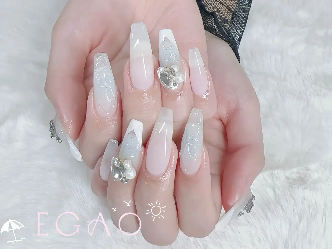 ネイル アートネイル フットネイル フレンチネイル ジェルネイル グラデーション ハンドネイル EGAO NAIL 錦糸町店のネイルデザイン