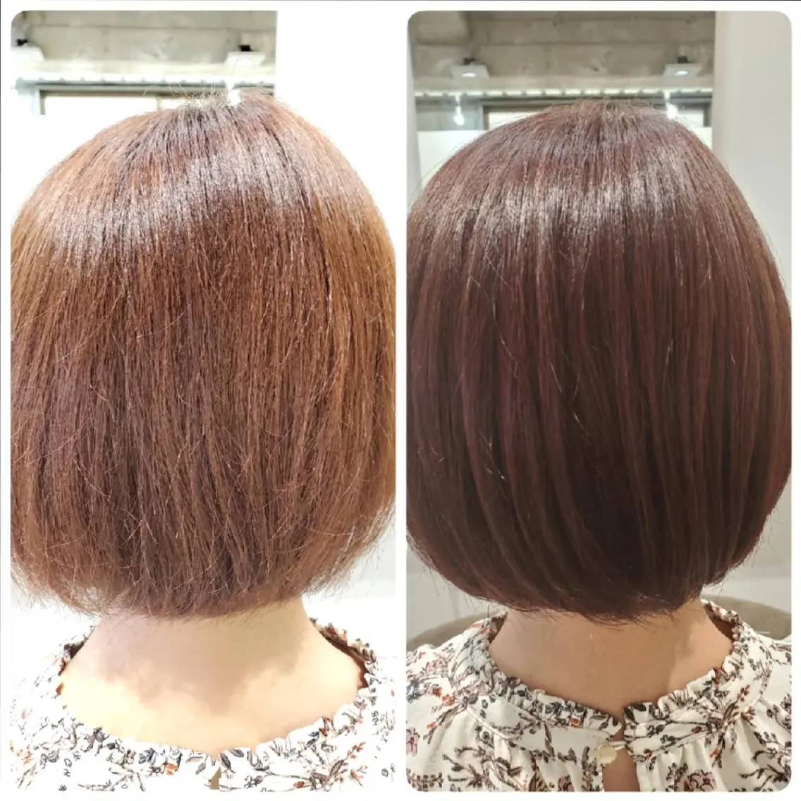 ショート カラー ブラウンカラー ピンクカラー ピンクブラウン えんどう みほのヘアスタイル