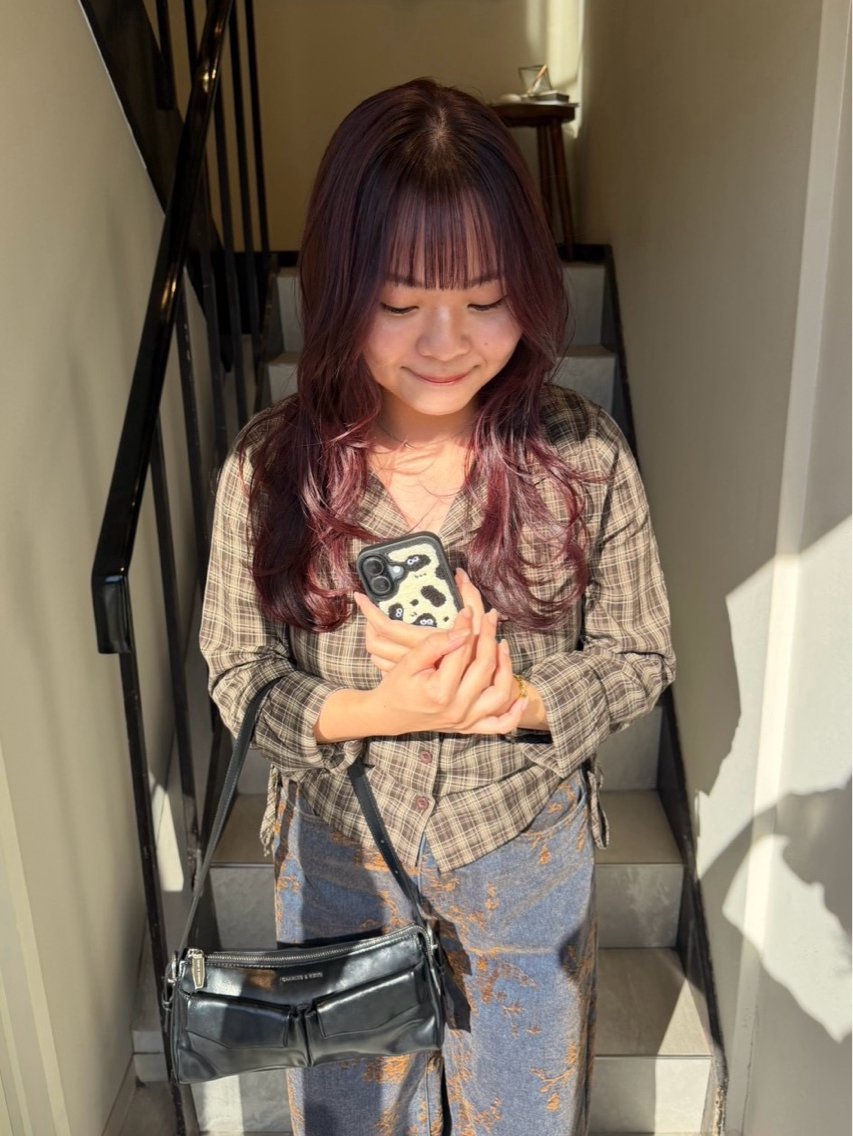 ロング カラー カット ヘアカラー 桑本 さと子のヘアスタイル