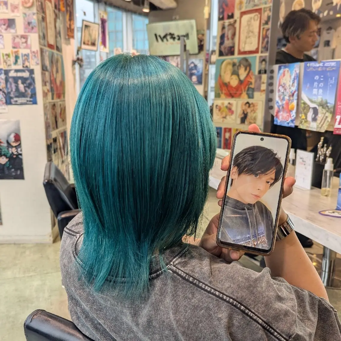 ミディアム カラー ヘアカラー 推しカラー🦉にじさ んじカラー🌈🕒✨のヘアスタイル