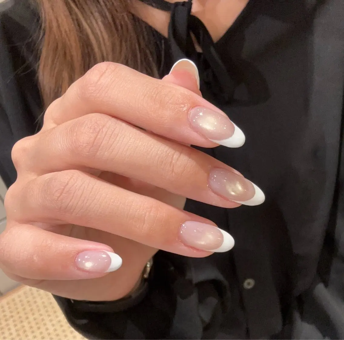 ネイル フレンチネイル マグネットネイル JUNO NAIL * 桜井のネイルデザイン