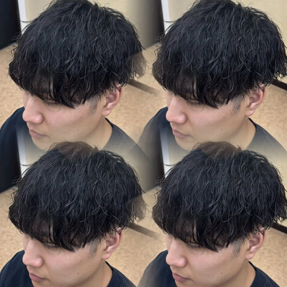 ミディアム メンズ ミディアムパーマ メンズパーマ カット パーマ 焼津メンズパーマ特化 大石雄生のヘアスタイル
