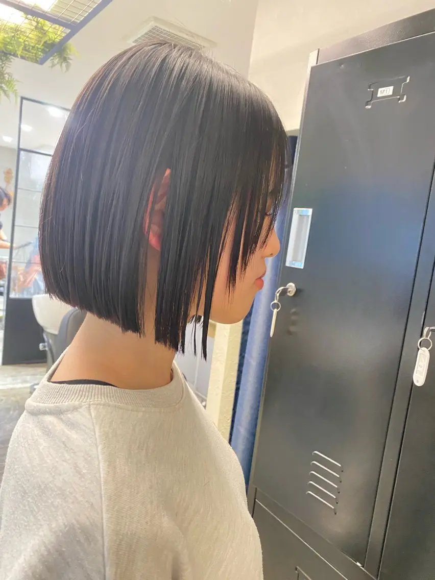 ミディアム カット 縮毛矯正 トリートメント arts調布 スタイリスト杉山翔也のヘアスタイル