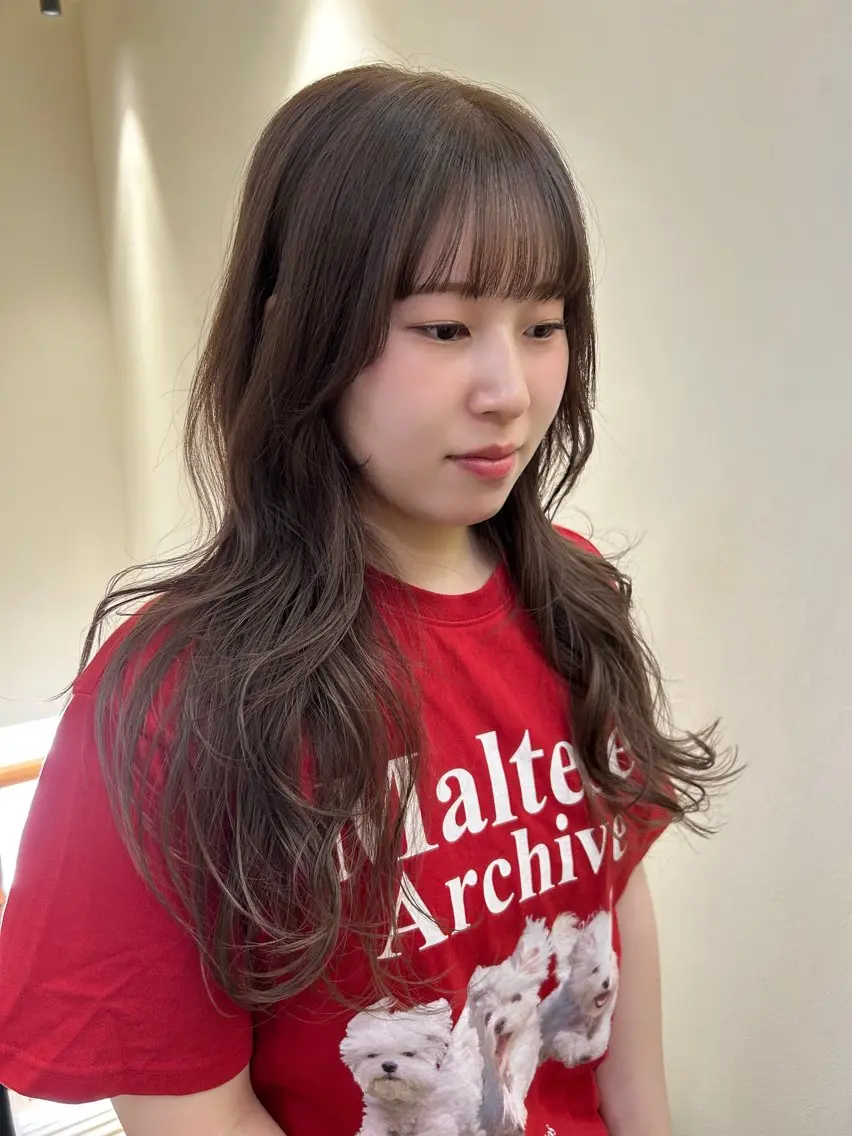ロング カラー 透明感カラー グレージュ カット ヘアカラー トリートメント hubhair レイヤー/透明感のヘアスタイル