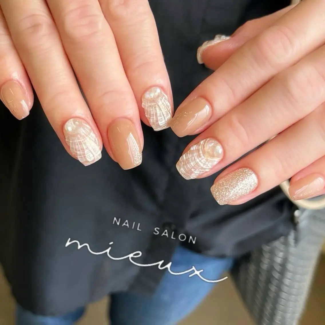 ネイル ラメ(グリッター) ハンドネイル nailsalon mieuxのネイルデザイン