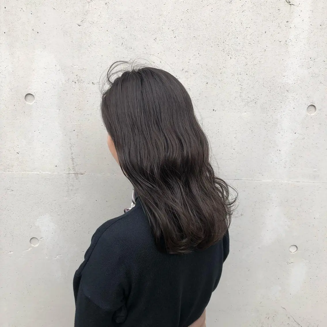 セミロング カラー 透明感カラー グレージュ カット ヘアカラー トリートメント 酸性縮毛矯正🧴韓国 レイヤー/髪質改善のヘアスタイル