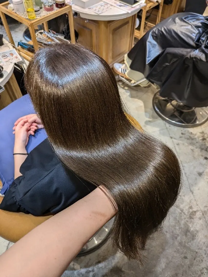 ロング カット ヘアカラー トリートメント ヘアセット 縮毛矯正/レイヤー 💎やまもとちひろのヘアスタイル