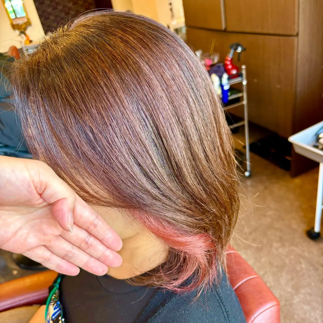 カラー ミストバング イヤリングカラー  フェイスフレーミング インナーカラー Pixie Bob 🐈‍⬛　位田のマツエク・マツパデザイン