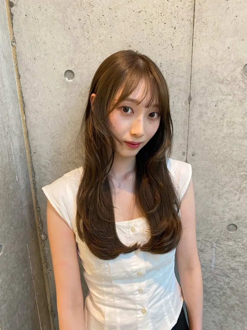 ロング カラー カット ヘアカラー トリートメント レイヤー/柔色 カラー/SAkiのヘアスタイル