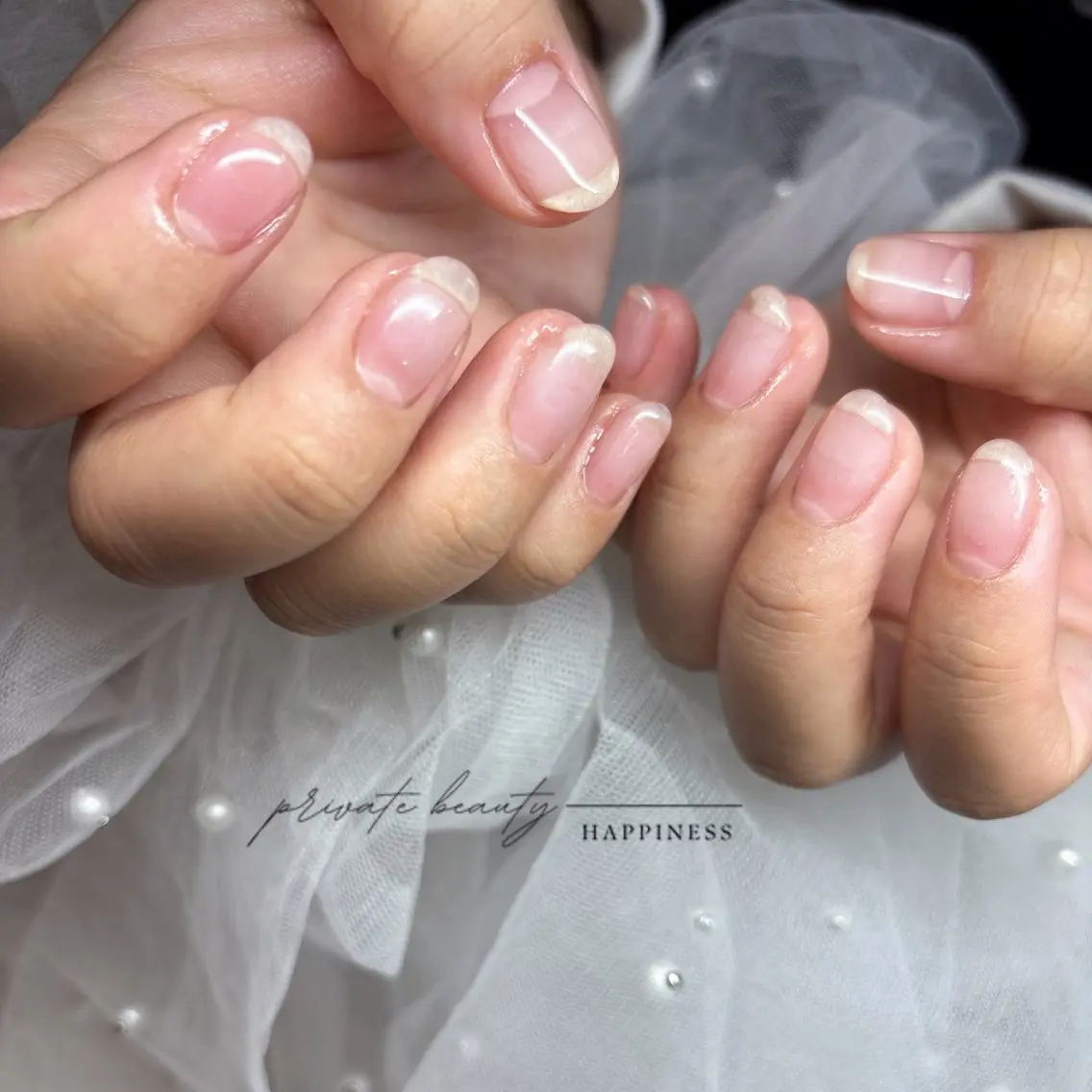 ネイル クリアネイル ジェルネイル ハンドネイル happiness nailのネイルデザイン