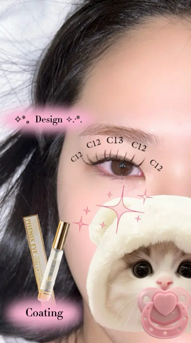 マツエク・マツパ Cカール フラットラッシュ ナチュラル Grandoll Rukaのマツエク・マツパデザイン
