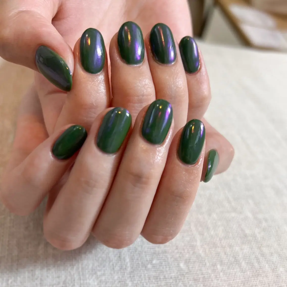 ネイル オーロラネイル ジェルネイル ミラーネイル ワンカラーネイル パラジェル ハンドネイル pointillé .ayaのネイルデザイン