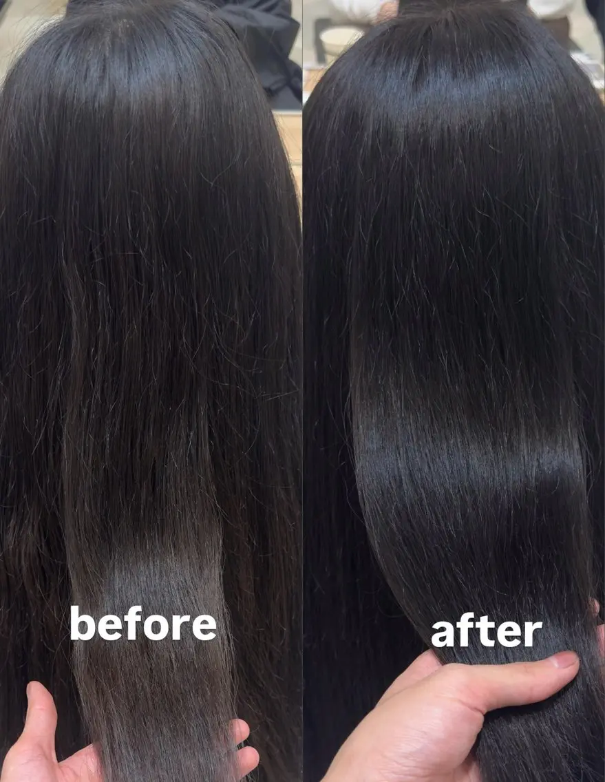 セミロング カラー ヘアカラー トリートメント かんた /百道浜・髪質改善のヘアスタイル