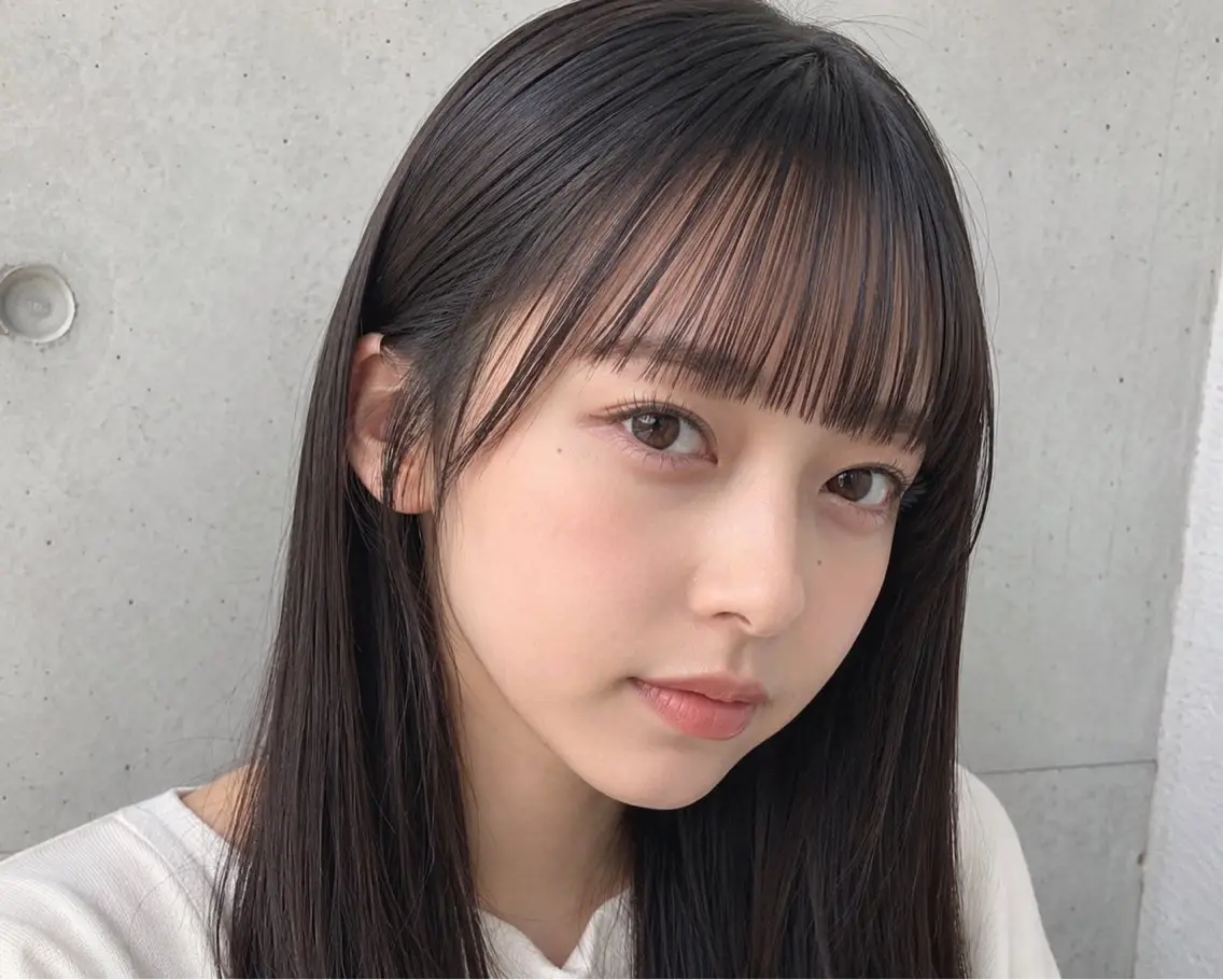 ミディアム カット 縮毛矯正 トリートメント BON sejourのヘアスタイル