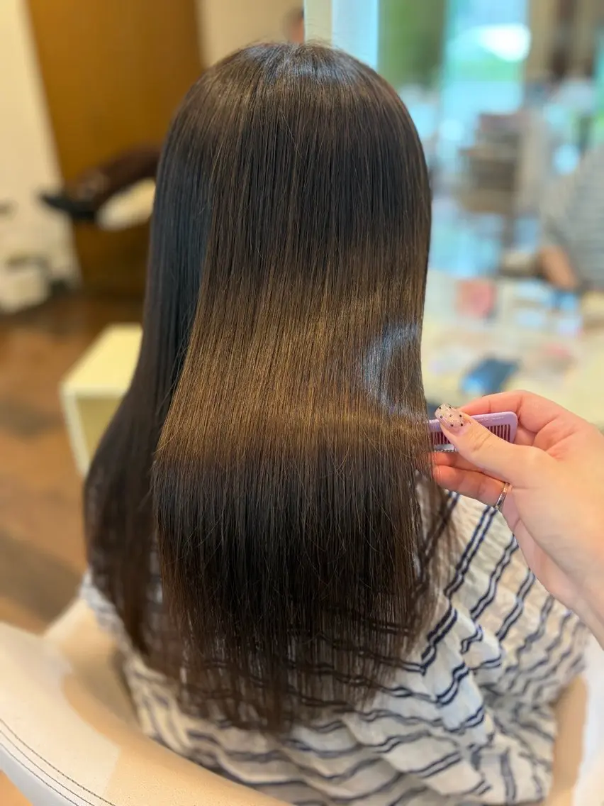 ロング 縮毛矯正 トリートメント 🎀髪質改善🎀 Olive南森町のヘアスタイル