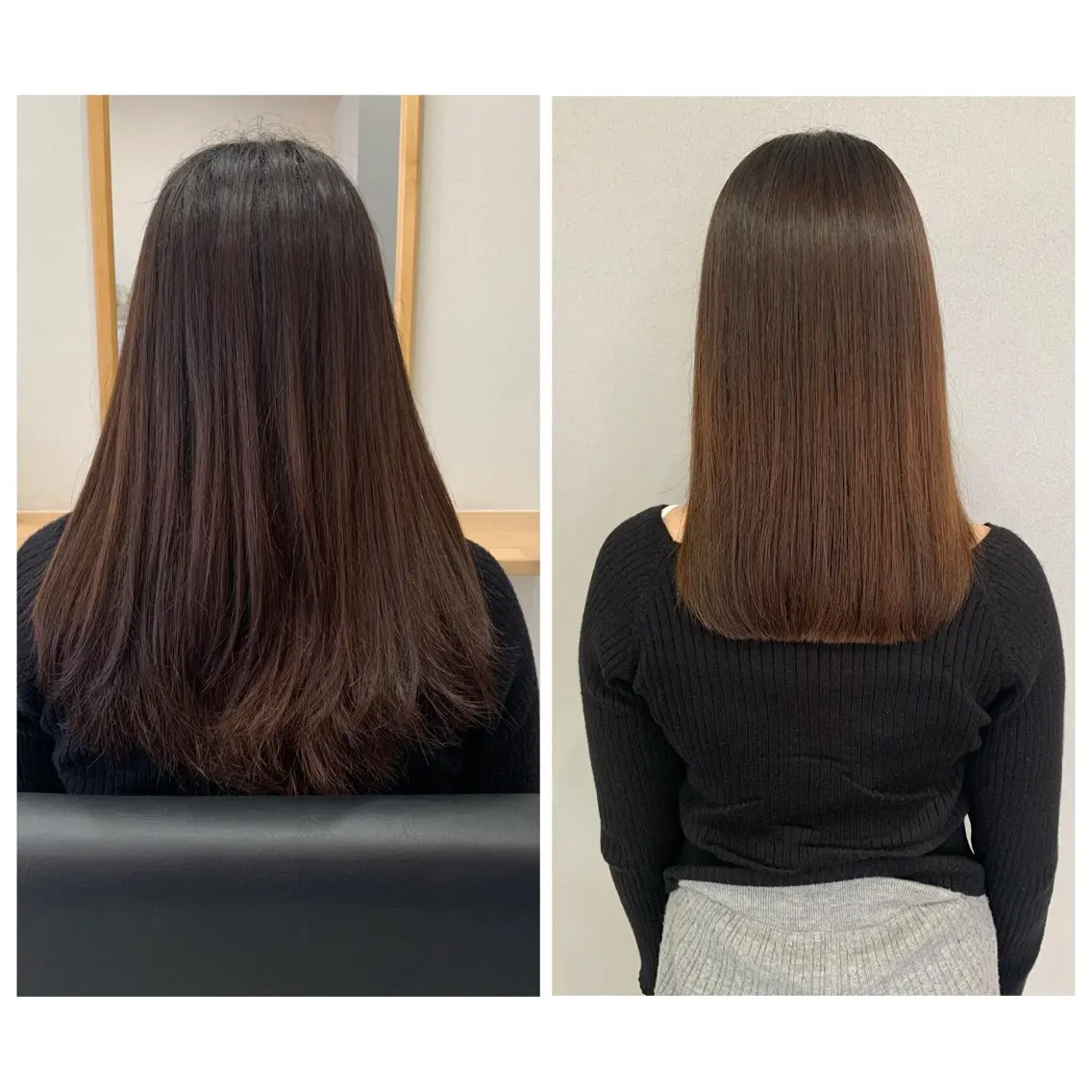ミディアム カット 縮毛矯正 トリートメント en.桐山 晃彦のヘアスタイル