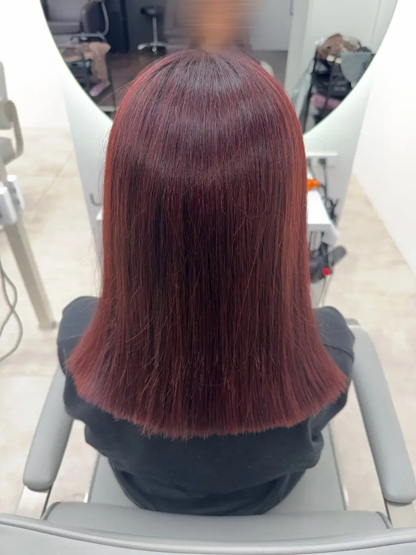 ミディアム カット ヘアカラー 結城 虹心のヘアスタイル
