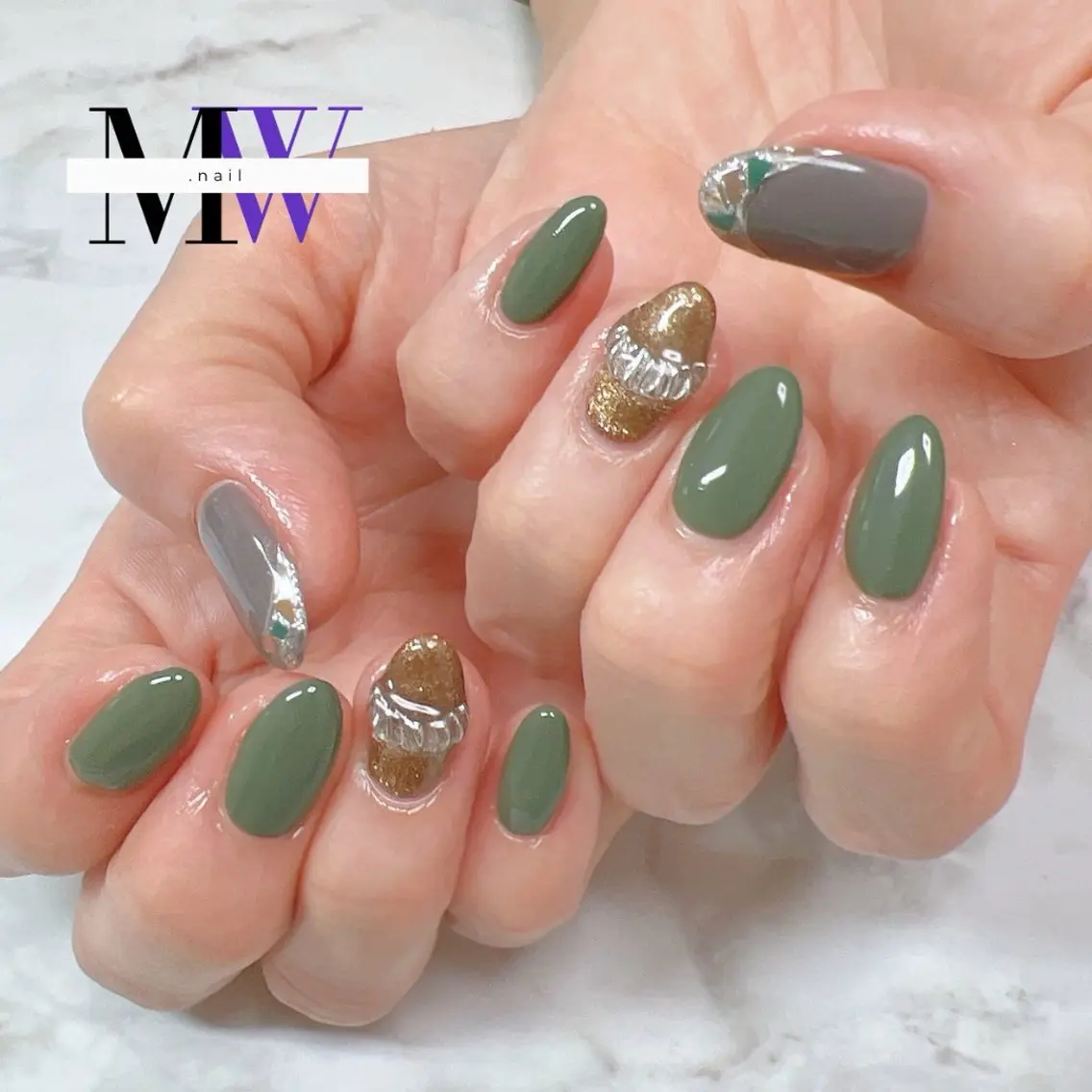 ネイル フレンチネイル ハンドネイル MW .nailのネイルデザイン