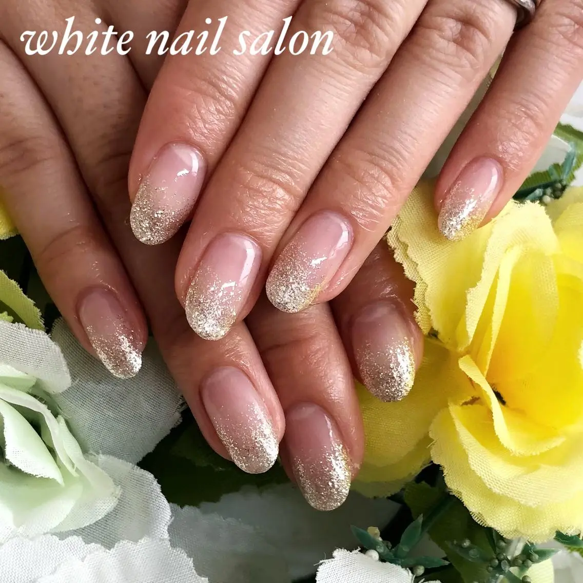 ネイル アートネイル フットネイル フレンチネイル ジェルネイル グラデーション white nail salonのネイルデザイン