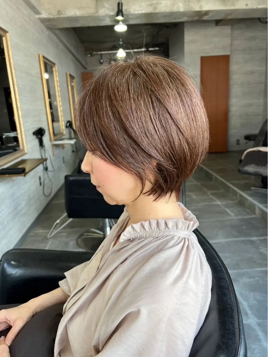 ショート カラー ショートボブ ボブ ショートヘア 河原 明矢のヘアスタイル