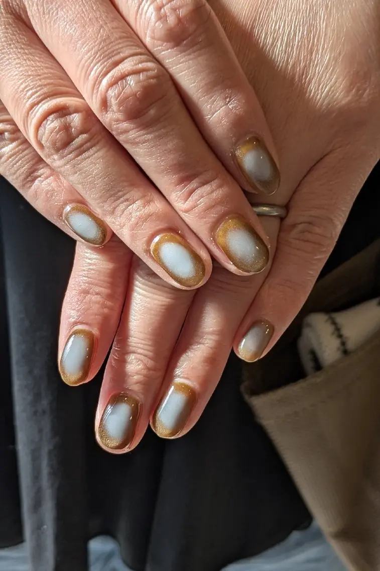 ネイル カジュアル チークネイル マグネットネイル シンプルネイル ハンドネイル m&pPrivate nailsalonのネイルデザイン