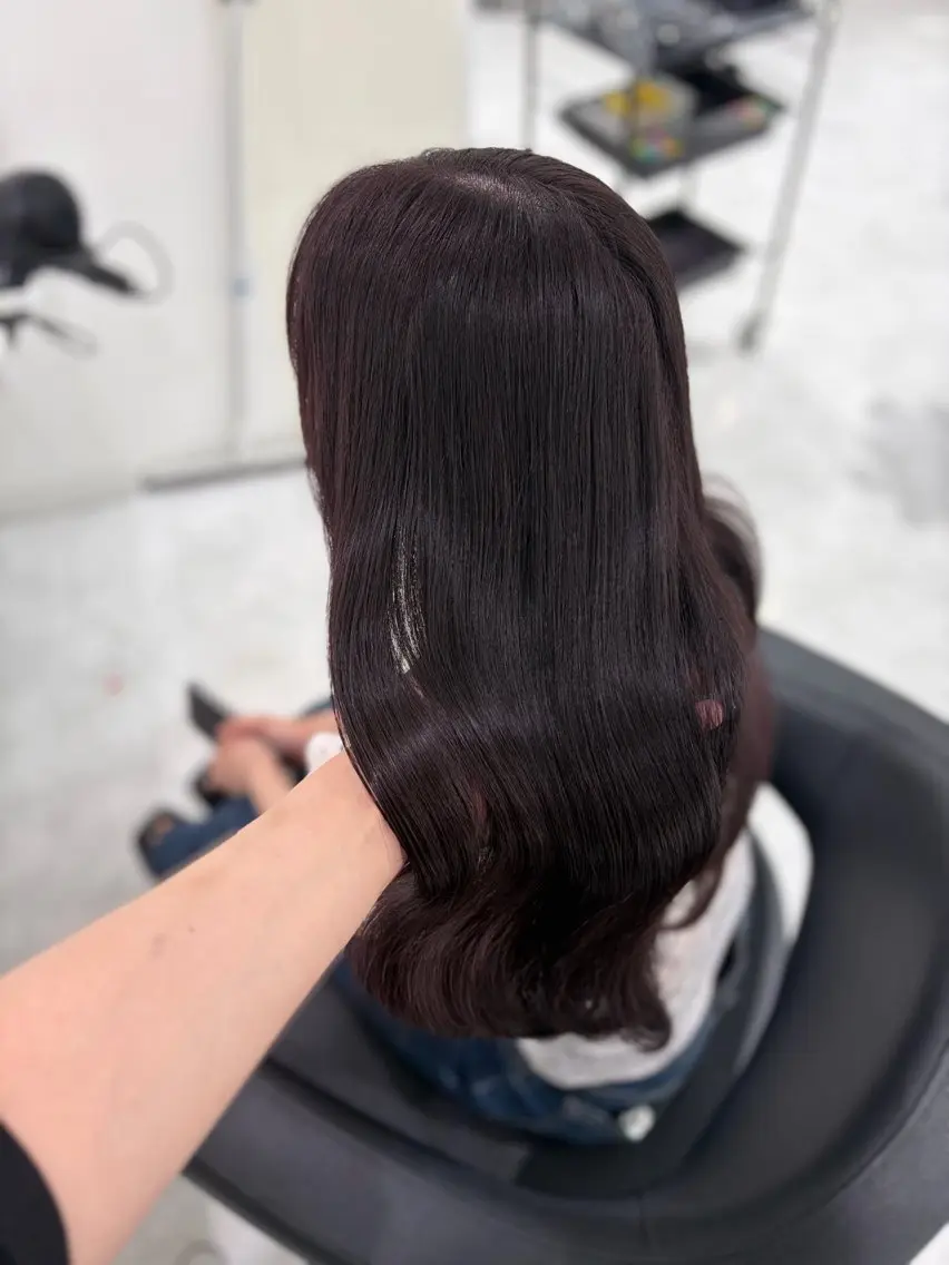 ロング カラー ヘアアレンジ カット ヘアカラー 縮毛矯正 💓色落ちまで綺麗な 垢抜けカラー💓のヘアスタイル