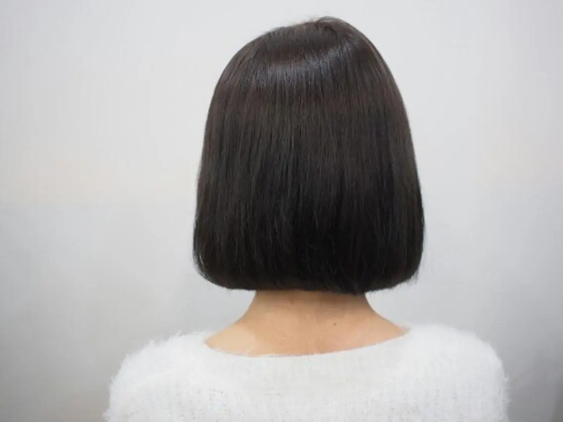 ショート ワンレンボブ ボブ レイヤー/エクステ alpha下妻のヘアスタイル