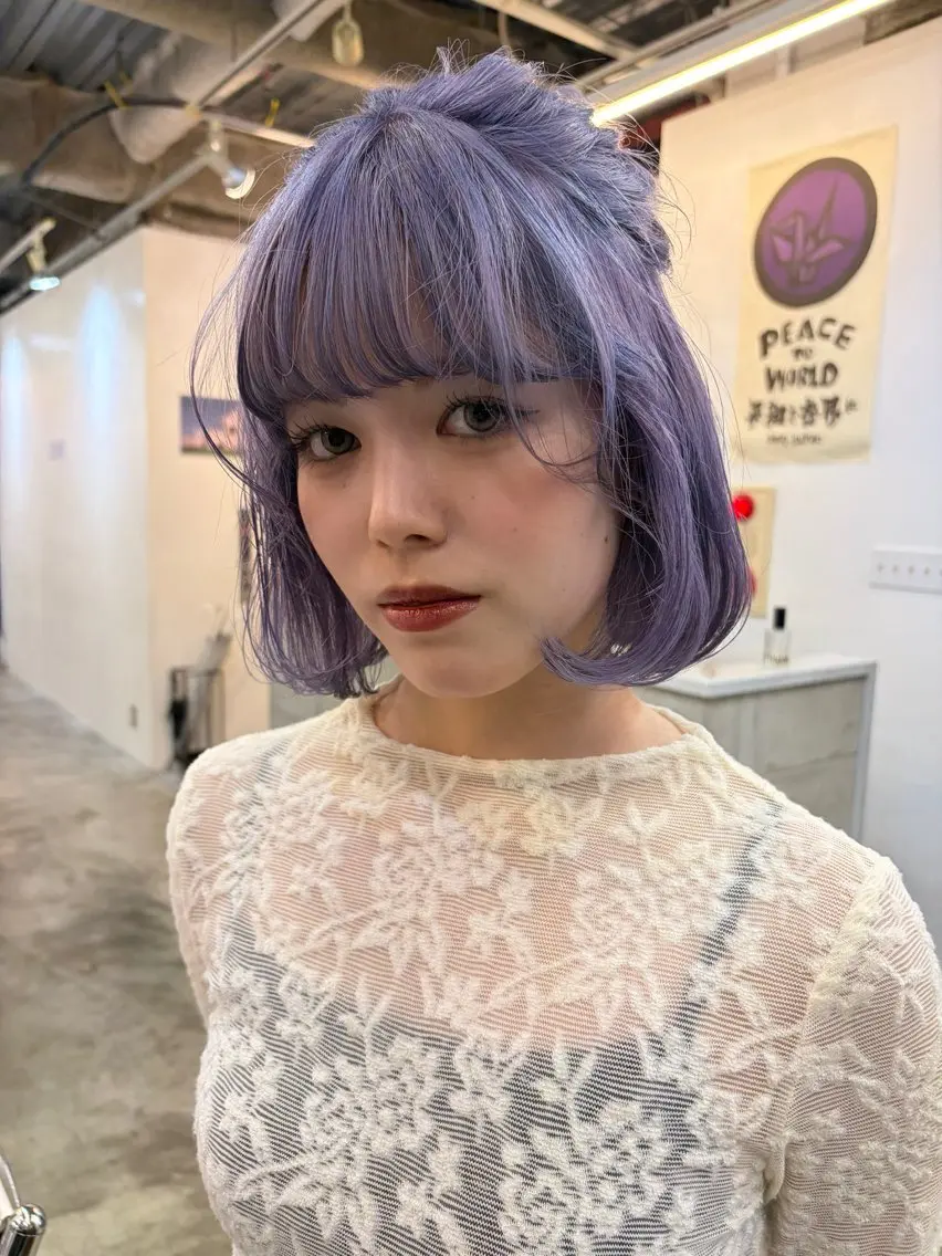 カラー カット ヘアカラー トリートメント ヘッドスパ ness 一花のヘアスタイル