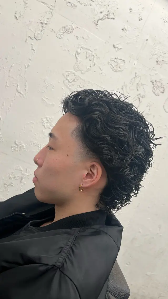 パーマ メンズ メンズパーマ 渋谷メンズ 松永蓮のヘアスタイル