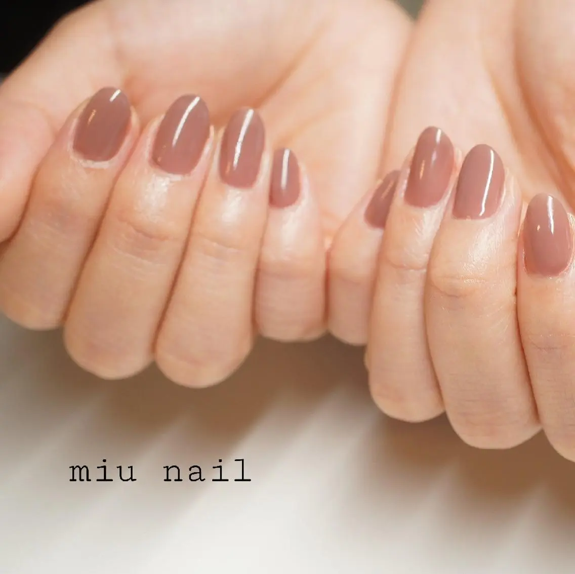 ネイル ワンカラーネイル ピンク MIU nailのネイルデザイン