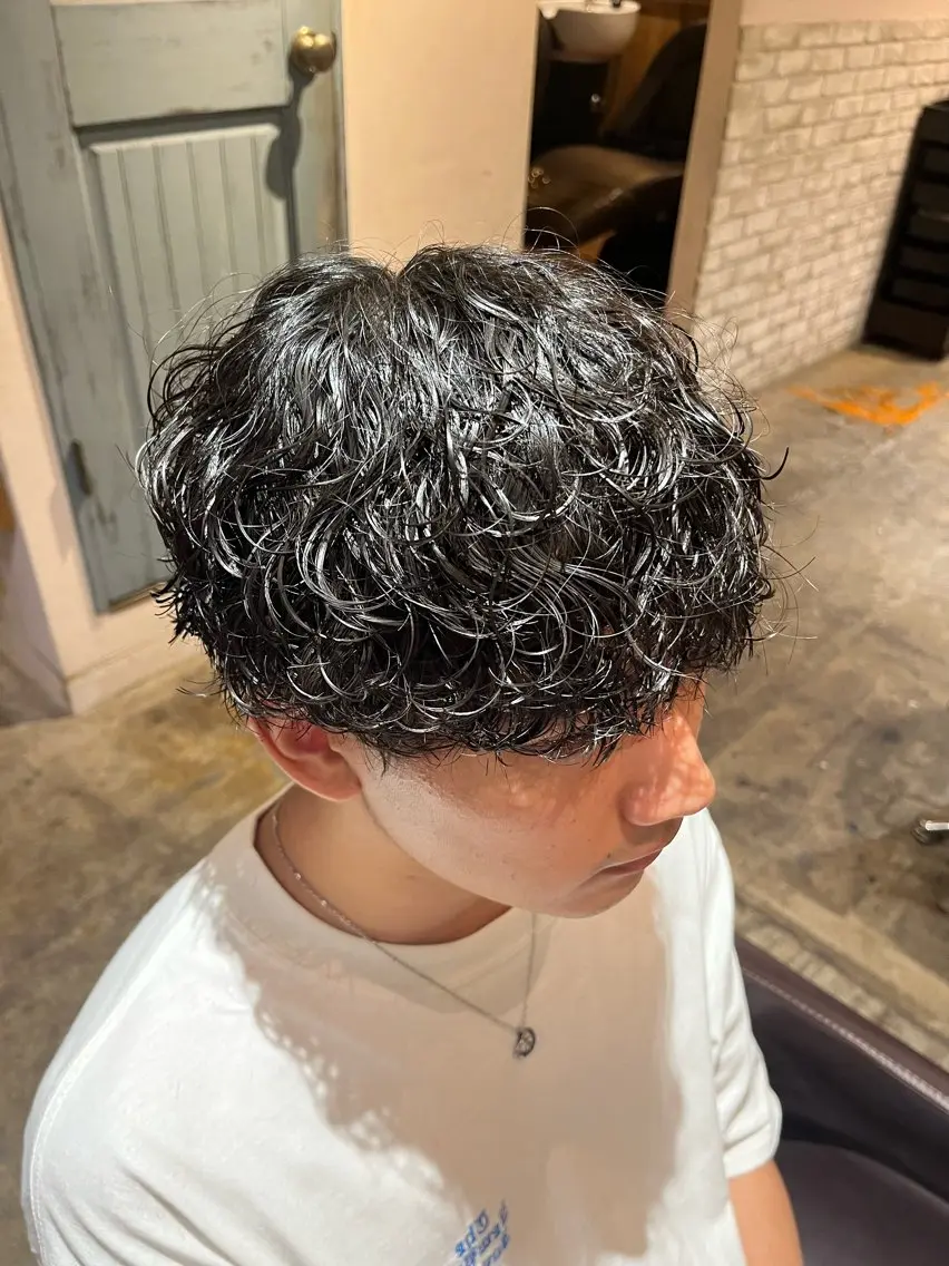パーマ メンズ カット パーマ トリートメント ヘアセット メンズパーマ特化 店長望月謙二郎のヘアスタイル